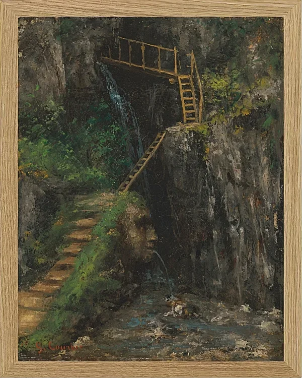 Gustave Courbet – Die Saillon-Schluchten 1875 | Giclée Kunstdruck gerahmt