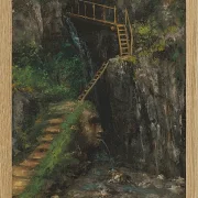 Gustave Courbet – Die Saillon-Schluchten 1875 | Giclée Kunstdruck gerahmt
