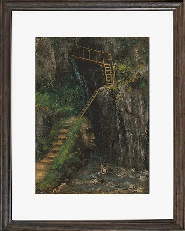 Gustave Courbet – Die Saillon-Schluchten 1875 | Giclée Kunstdruck gerahmt