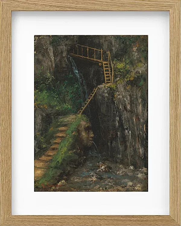 Gustave Courbet – Die Saillon-Schluchten 1875 | Giclée Kunstdruck gerahmt