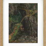 Gustave Courbet – Die Saillon-Schluchten 1875 | Giclée Kunstdruck gerahmt