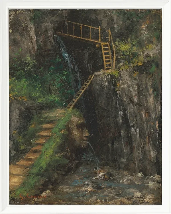 Gustave Courbet – Die Saillon-Schluchten 1875 | Giclée Kunstdruck gerahmt