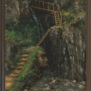 Gustave Courbet – Die Saillon-Schluchten 1875 | Giclée Kunstdruck gerahmt