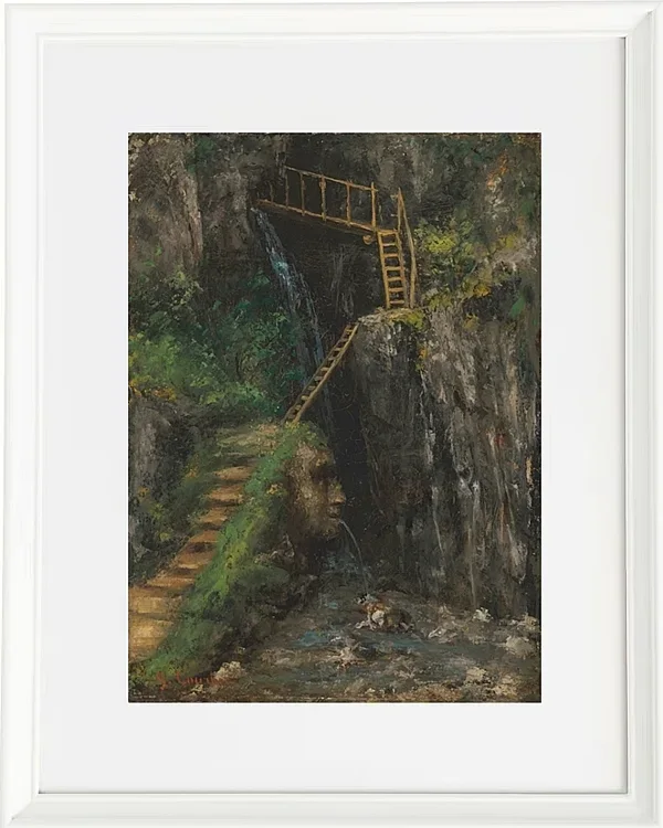 Gustave Courbet – Die Saillon-Schluchten 1875 | Giclée Kunstdruck gerahmt