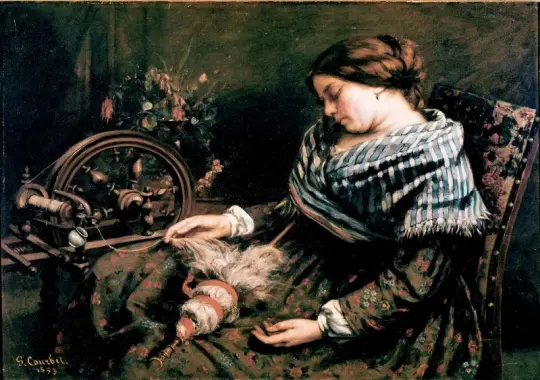 Gustave Courbet | Den sovende spinder - 1853 | Indrammet kunsttryk | Realisme