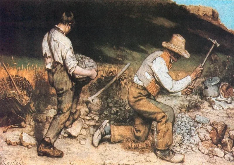 Gustave Courbet | Stenbryderne - 1849 | Indrammet kunsttryk | Realisme