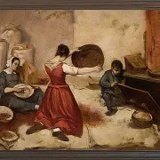 Gustave Courbet – Die Weizensiebe 1855 | Giclée Kunstdruck gerahmt