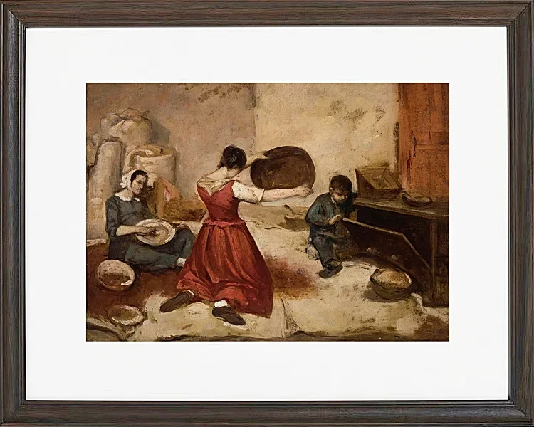 Gustave Courbet – Die Weizensiebe 1855 | Giclée Kunstdruck gerahmt