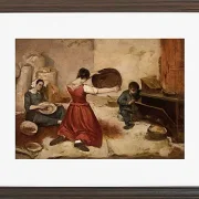 Gustave Courbet – Die Weizensiebe 1855 | Giclée Kunstdruck gerahmt