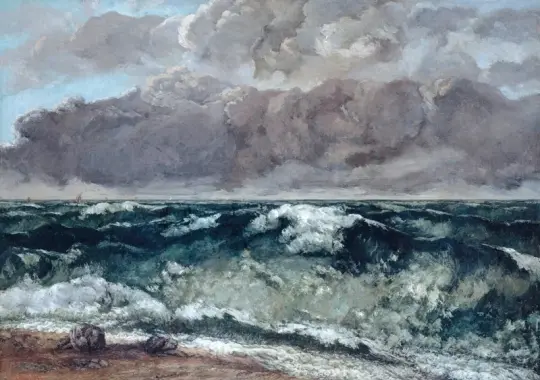 Gustave Courbet | Bølgen - 1870 | Indrammet kunsttryk | Realisme