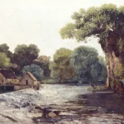 Gustave Courbet | Dammen ved møllen - 1866 | Indrammet kunsttryk | Realisme