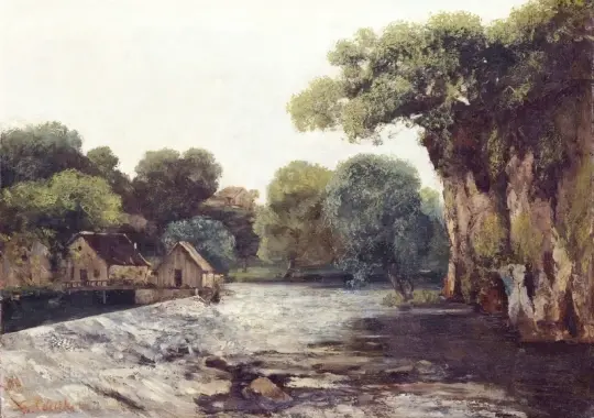 Gustave Courbet | Dammen ved møllen - 1866 | Indrammet kunsttryk | Realisme