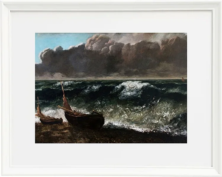 Gustave Courbet – Die Welle 1869 | Giclée Kunstdruck gerahmt