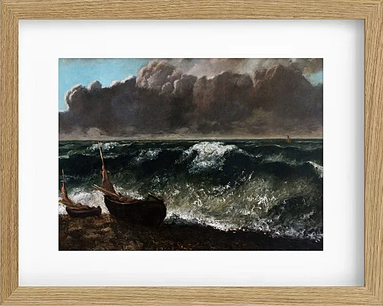 Gustave Courbet – Die Welle 1869 | Giclée Kunstdruck gerahmt