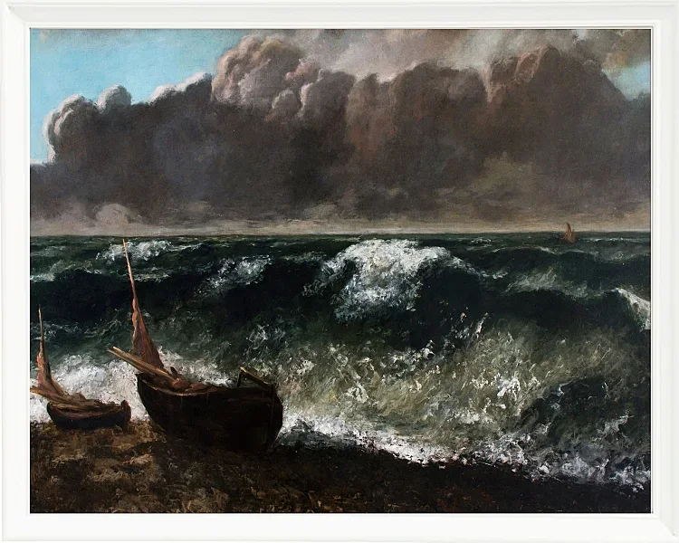 Gustave Courbet – Die Welle 1869 | Giclée Kunstdruck gerahmt