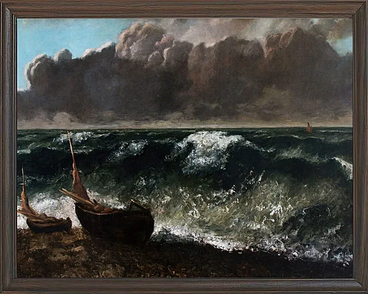 Gustave Courbet – Die Welle 1869 | Giclée Kunstdruck gerahmt