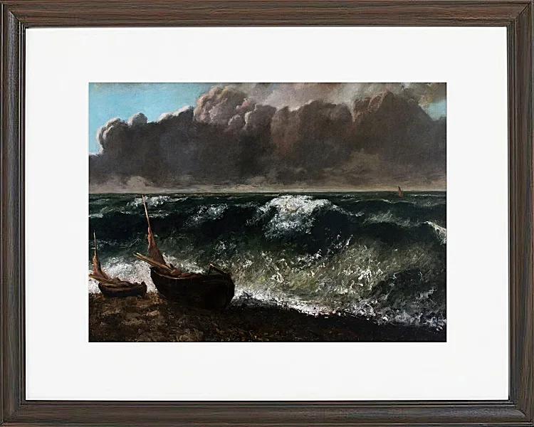 Gustave Courbet – Die Welle 1869 | Giclée Kunstdruck gerahmt