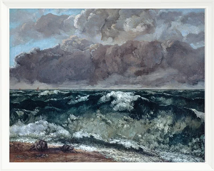 Gustave Courbet – Die Welle 1870 | Giclée Kunstdruck gerahmt