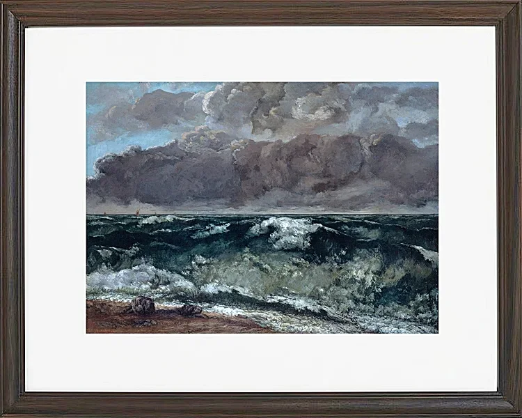 Gustave Courbet – Die Welle 1870 | Giclée Kunstdruck gerahmt