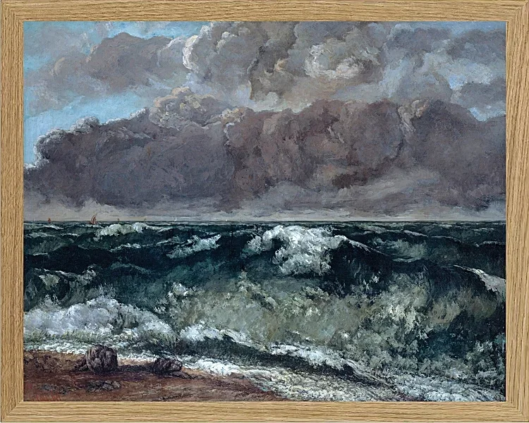 Gustave Courbet – Die Welle 1870 | Giclée Kunstdruck gerahmt