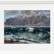 Gustave Courbet – Die Welle 1870 | Giclée Kunstdruck gerahmt
