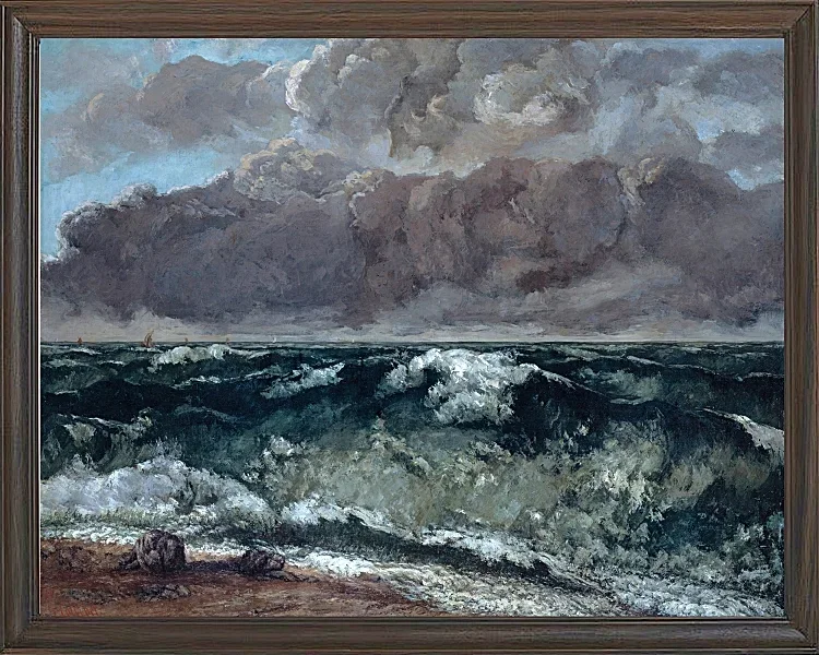 Gustave Courbet – Die Welle 1870 | Giclée Kunstdruck gerahmt