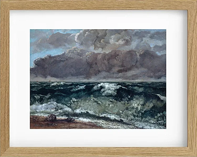 Gustave Courbet – Die Welle 1870 | Giclée Kunstdruck gerahmt