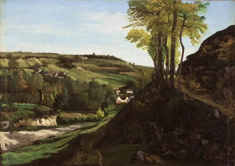 Gustave Courbet | Ornans-dalen – 1858 | Indrammet kunsttryk | Realisme