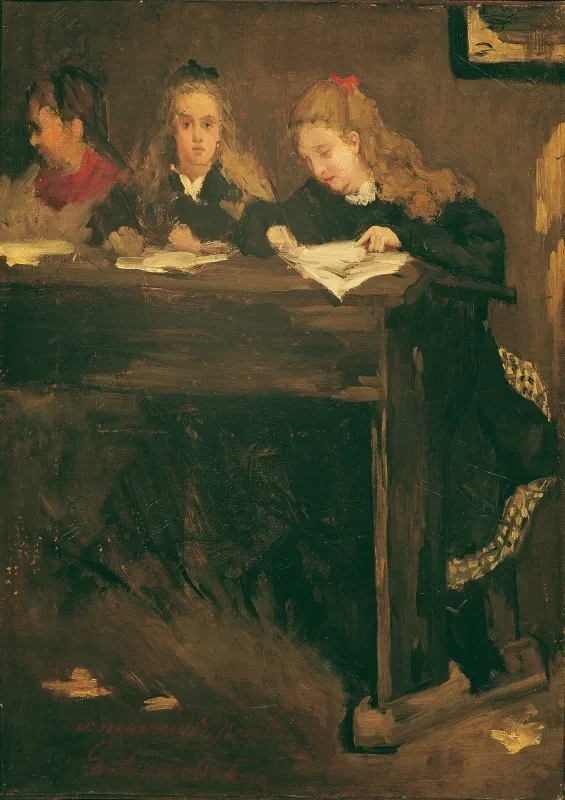 Gustave Courbet | Tre skolepiger – 1860 | Indrammet kunsttryk | Realisme