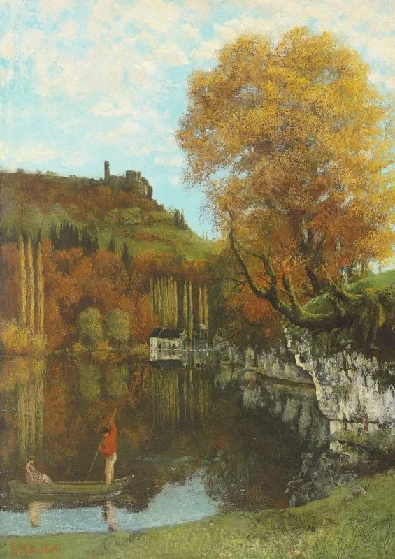 Gustave Courbet | Spejlet fra Scey-en-Varais - 1864 | Indrammet kunsttryk | Realisme