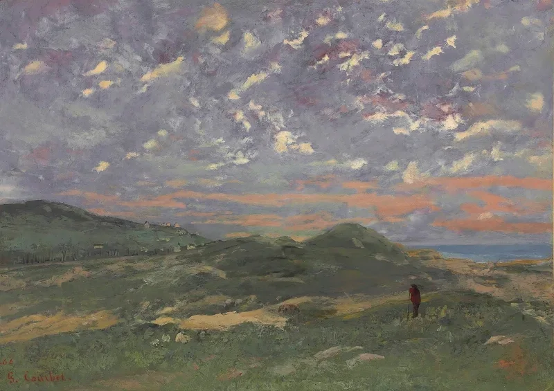 Gustave Courbet | Klitterne ved Deauville – 1866 | Indrammet kunsttryk | Realisme