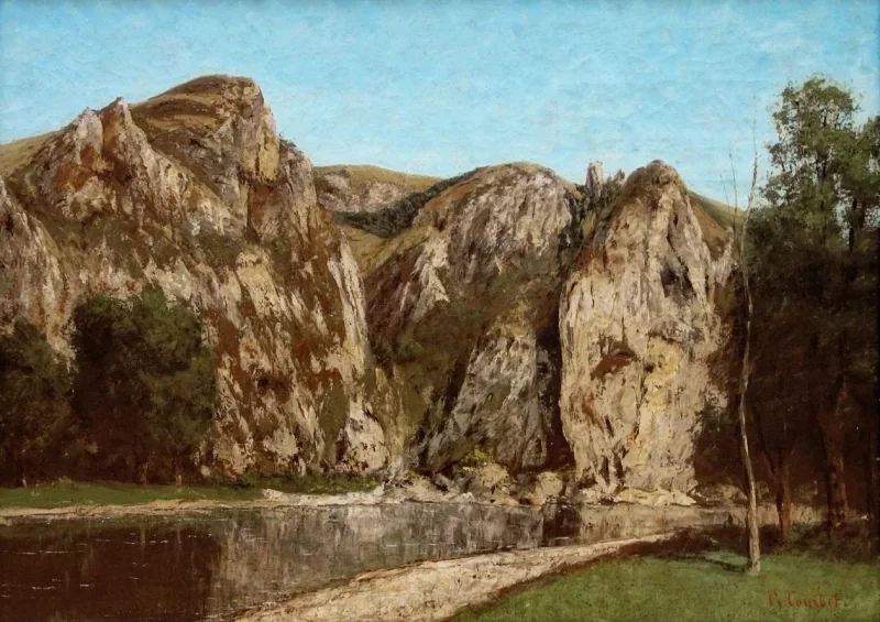 Gustave Courbet | Die Maas bei Freyr - 1856 | Gerahmter Kunstdruck | Realismus
