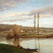 Gustave Courbet | Seinen ved Bougival - 1851 | Indrammet kunsttryk | Realisme