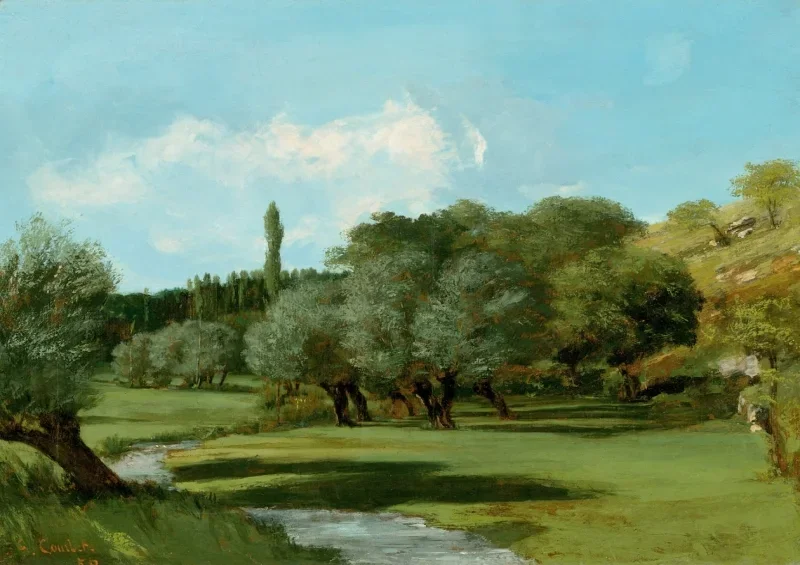Gustave Courbet | La Bretonnerie i Indre-afdelingen - 1856 | Indrammet kunsttryk | Realisme