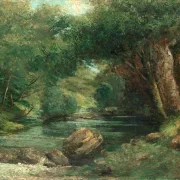 Gustave Courbet | En bæk i skoven – 1868 | Indrammet kunsttryk | Realisme