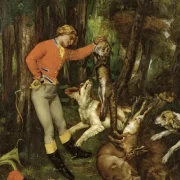Gustave Courbet | Efter jagten – 1859 | Indrammet kunsttryk | Realisme