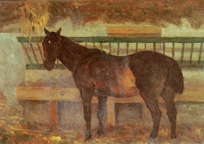 Gustave Courbet | Et stutteri fra byen Saintes - 1863 | Indrammet kunsttryk | Realisme
