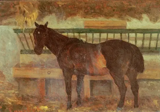 Gustave Courbet | Et stutteri fra byen Saintes - 1863 | Indrammet kunsttryk | Realisme