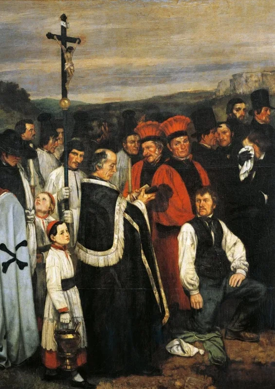 Gustave Courbet | Begravelse i Ornans – 1850 | Indrammet kunsttryk | Realisme