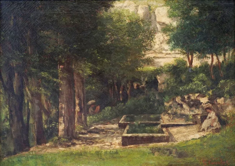 Gustave Courbet | En maler og hans model – 1860 | Indrammet kunsttryk | Realisme