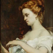 Gustave Courbet | Kvinde med smykker – 1867 | Indrammet kunsttryk | Realisme