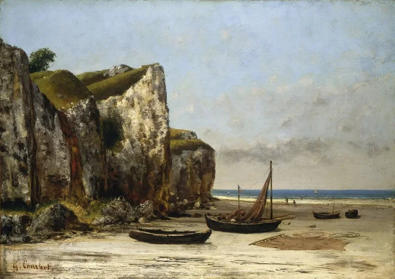 Gustave Courbet | Strand in der Normandie - 1872 | Gerahmter Kunstdruck | Realismus