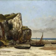 Gustave Courbet | Strand in der Normandie - 1872 | Gerahmter Kunstdruck | Realismus