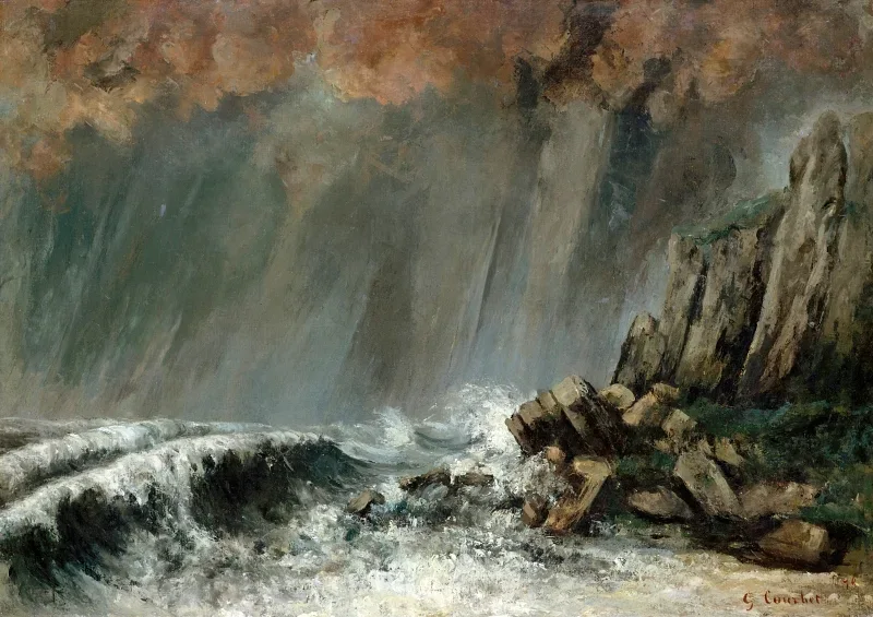 Gustave Courbet | Vandsøjlen – 1870 | Indrammet kunsttryk | Realisme