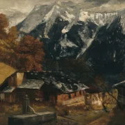 Gustave Courbet – Eine Alpenszene 1874 | Giclée Kunstdruck gerahmt