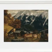 Gustave Courbet – Eine Alpenszene 1874 | Giclée Kunstdruck gerahmt