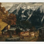 Gustave Courbet – Eine Alpenszene 1874 | Giclée Kunstdruck gerahmt