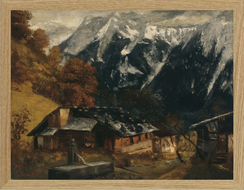 Gustave Courbet – Eine Alpenszene 1874 | Giclée Kunstdruck gerahmt