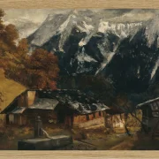 Gustave Courbet – Eine Alpenszene 1874 | Giclée Kunstdruck gerahmt