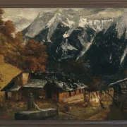Gustave Courbet – Eine Alpenszene 1874 | Giclée Kunstdruck gerahmt
